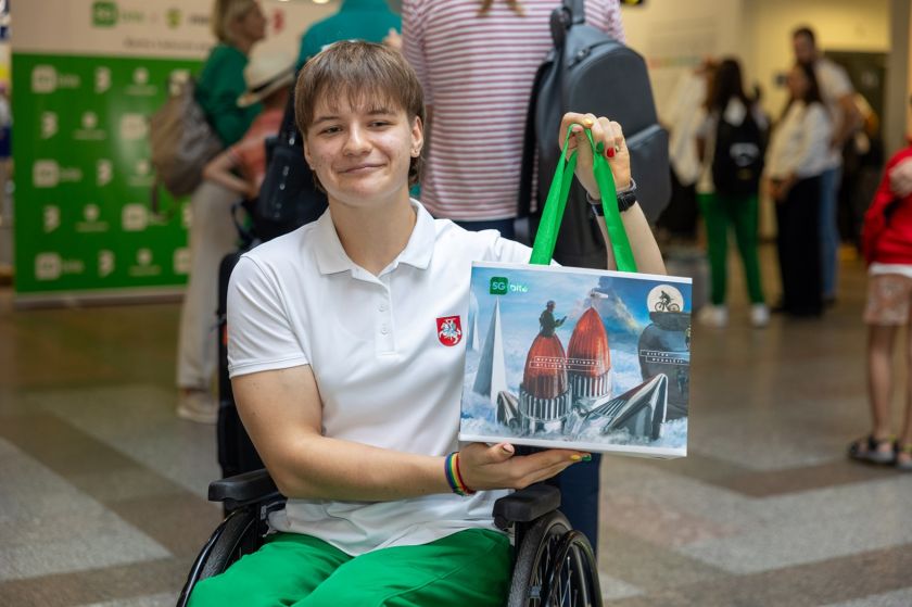 
Vilniaus oro uoste – paralimpiečių išlydėtuvės į Paryžiaus vasaros žaidynes                