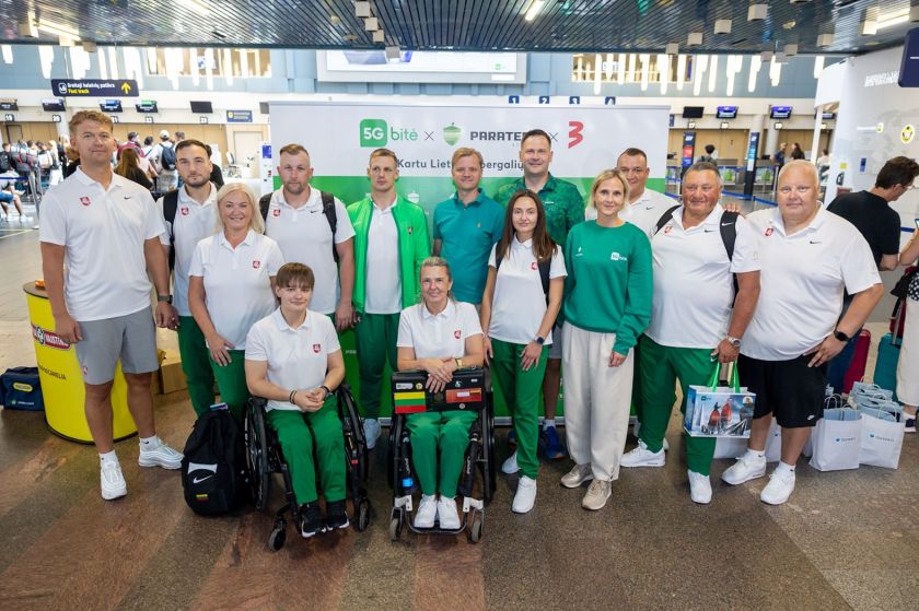 
Vilniaus oro uoste – paralimpiečių išlydėtuvės į Paryžiaus vasaros žaidynes                