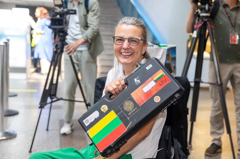 
Vilniaus oro uoste – paralimpiečių išlydėtuvės į Paryžiaus vasaros žaidynes                