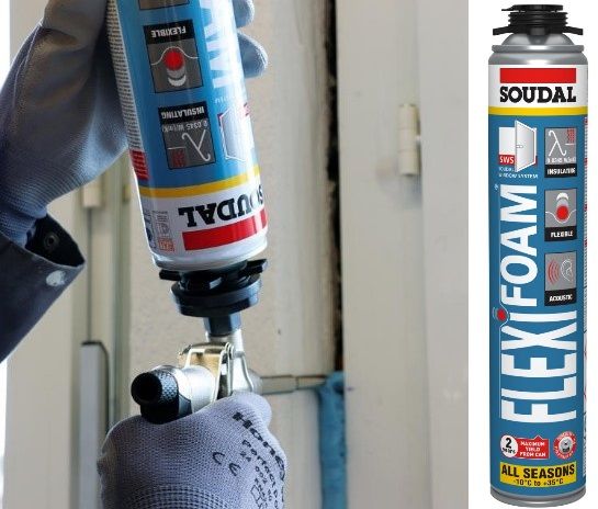 
SOUDAL žieminės montavimo putos – geriausias būdas montuoti langus ir duris net esant žemai temperatūrai                