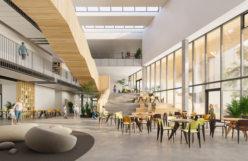 Šiaurės licėjus Didžiojoje Riešėje įkasė simbolinę kapsulę – mokykla ir darželis su baseinu duris atvers 2025 m. rugsėjį