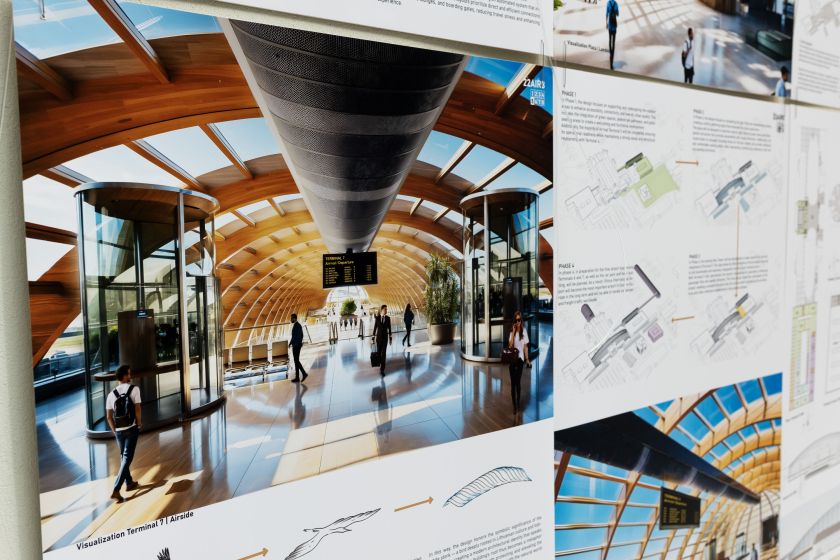 Būsimo Vilniaus oro uosto atvykimo terminalo architektūrinės idėjos pristatomos viešai