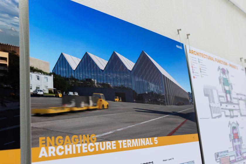 Būsimo Vilniaus oro uosto atvykimo terminalo architektūrinės idėjos pristatomos viešai