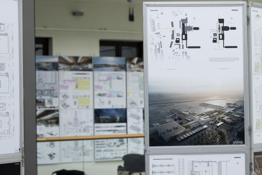 Būsimo Vilniaus oro uosto atvykimo terminalo architektūrinės idėjos pristatomos viešai