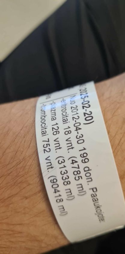 Virš 200 kartų kraujo dovanojęs donoras: „Aš bijau adatų“