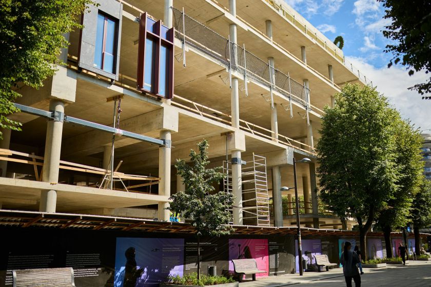 Legendinio Kauno „Merkurijaus“ vietoje baigtas pirmasis daugiafunkcio komplekso statybų etapas