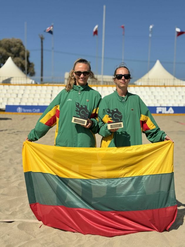 Lietuvos paplūdimio tenisas iškovojo pirmąjį medalį Europos čempionate